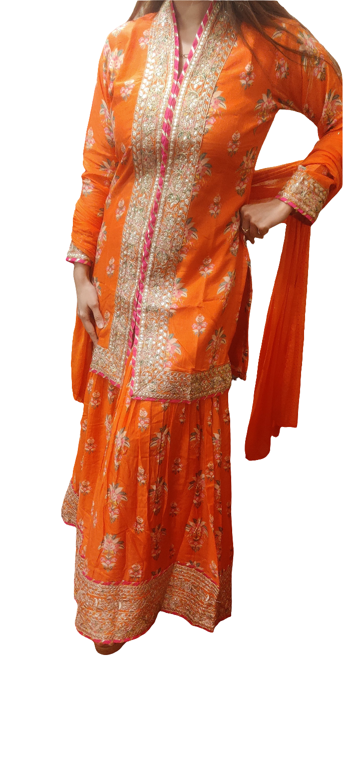 Floral orange gotta work