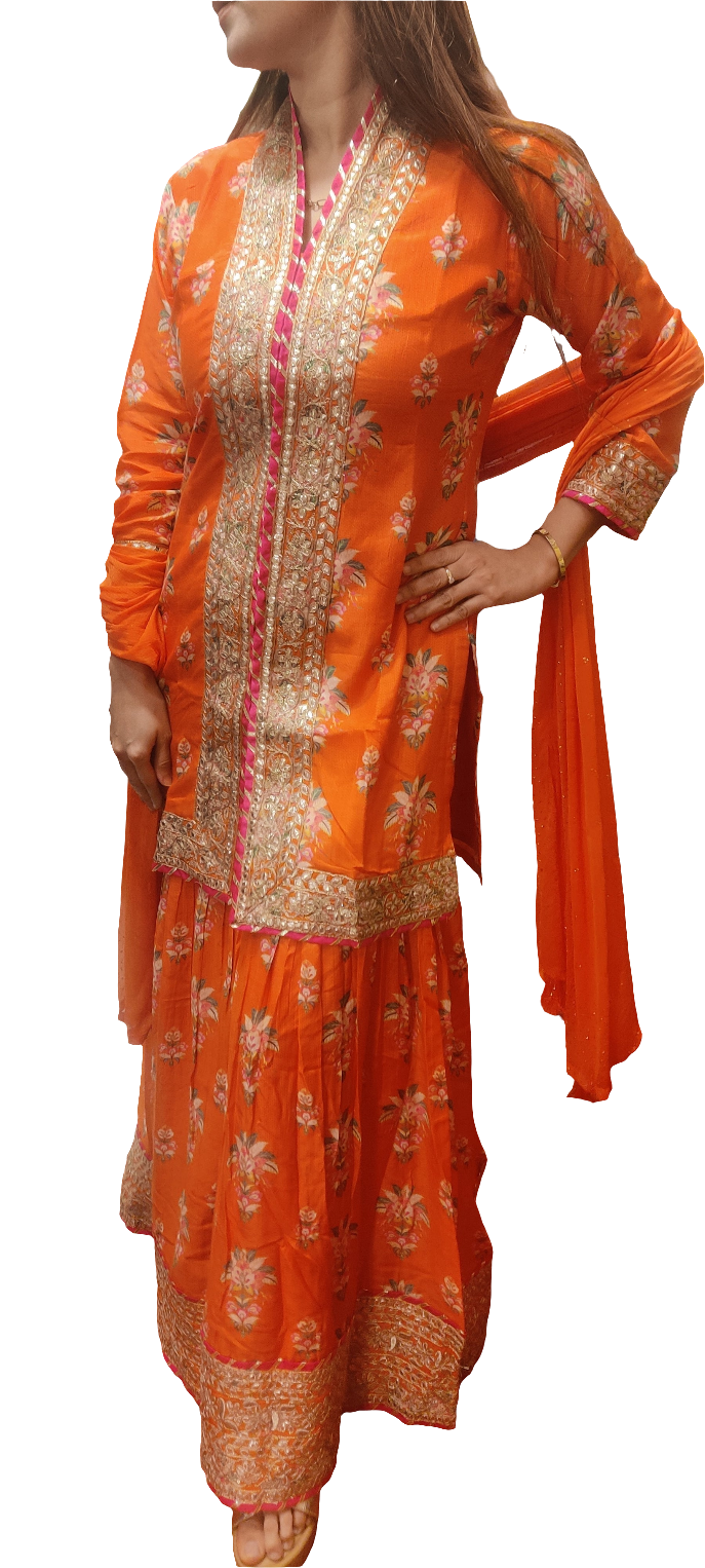 Floral orange gotta work