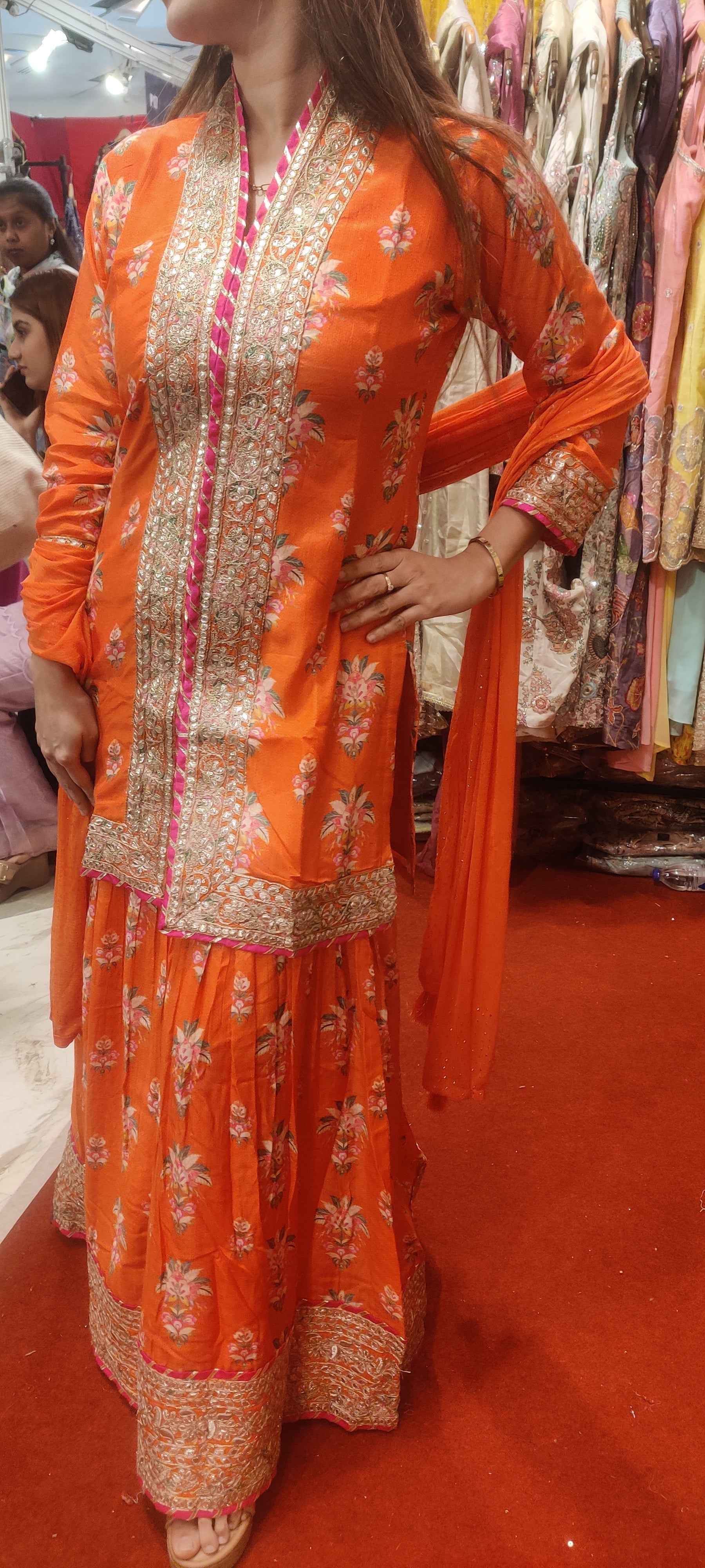 Floral orange gotta work