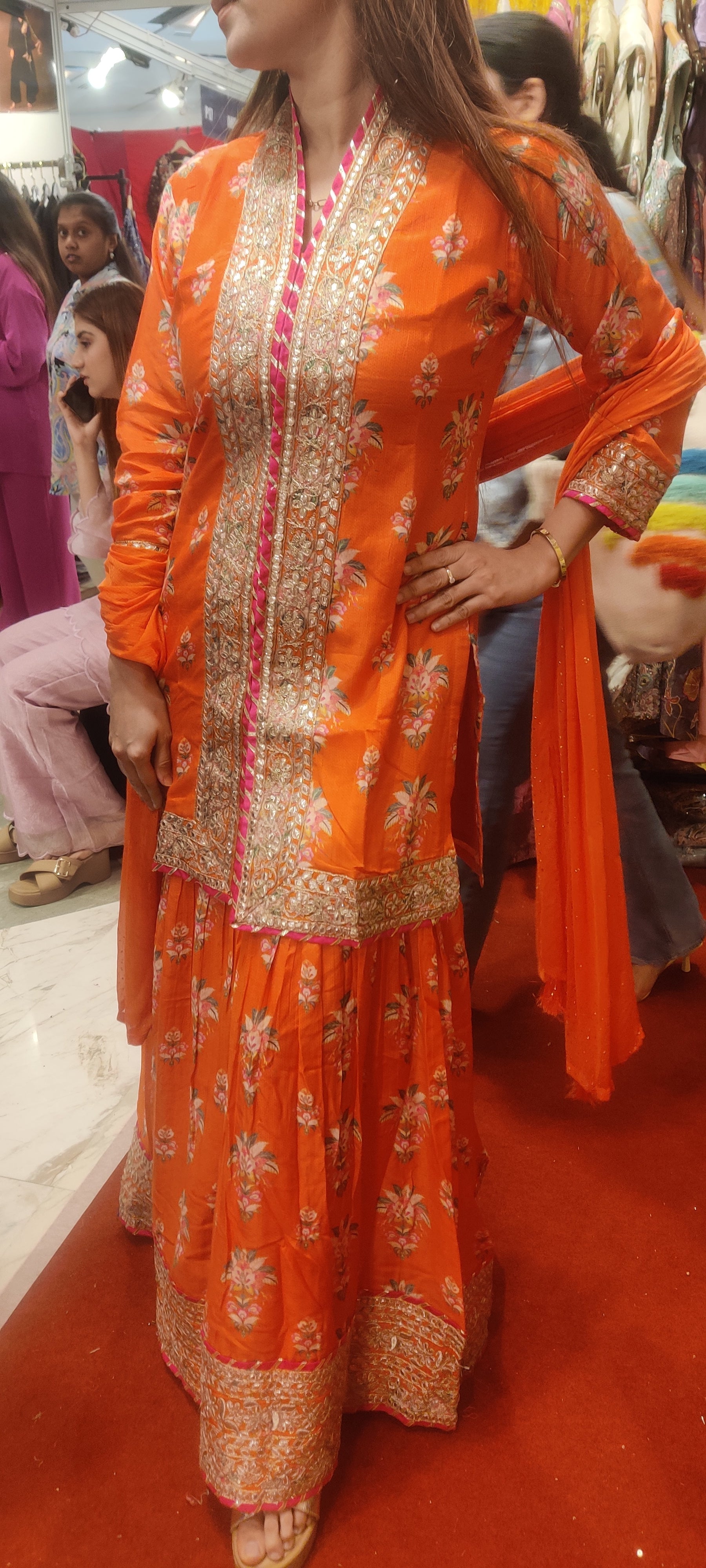 Floral orange gotta work